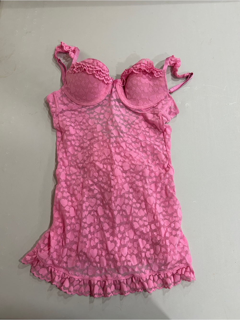 Victoria's Secret Pink Lace Chemise Slip